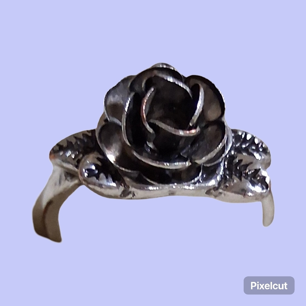 Silver Rose Ring